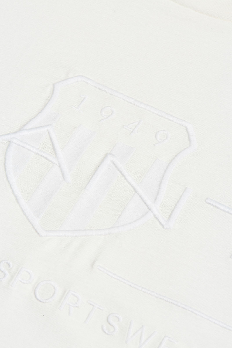 GANT Herren T-Shirt 'Reg Tonal Shield' – Mit Logo-Print, Normaler Passform, Hoher Baumwollanteil