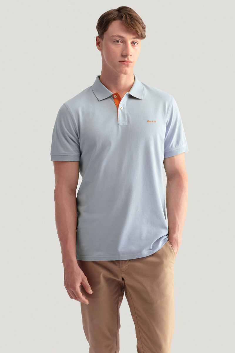 E-shop POLOKOŠILE GANT REG CONTRAST PIQUE SS RUGGER STORMY SEA