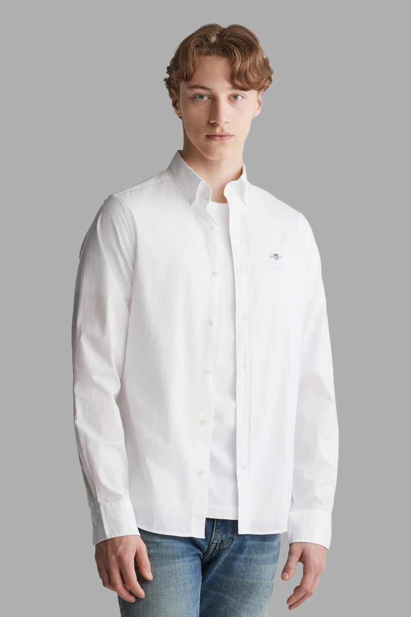 KOŠILE GANT SLIM POPLIN SHIRT WHITE