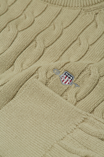 PULÓVER GANT SHIELD COTTON CABLE C-NECK - Kép 3