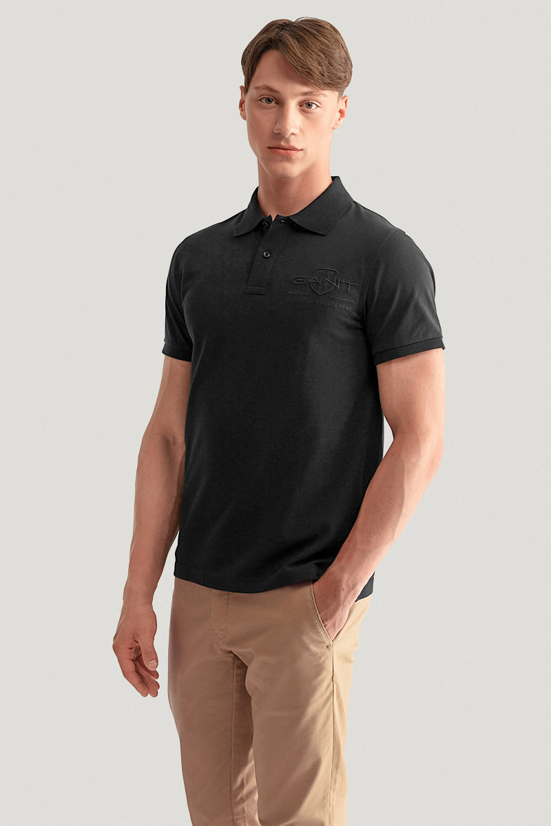 E-shop POLOKOŠILE GANT REG TONAL SHIELD SS RUGGER BLACK