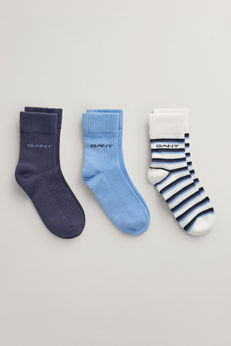 E-shop PONOŽKY 3-PACK GANT STRIPE SOCKS 3-PACK bílá 19/21