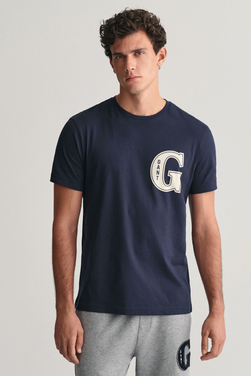 E-shop TRIČKO GANT G GRAPHIC T-SHIRT EVENING BLUE