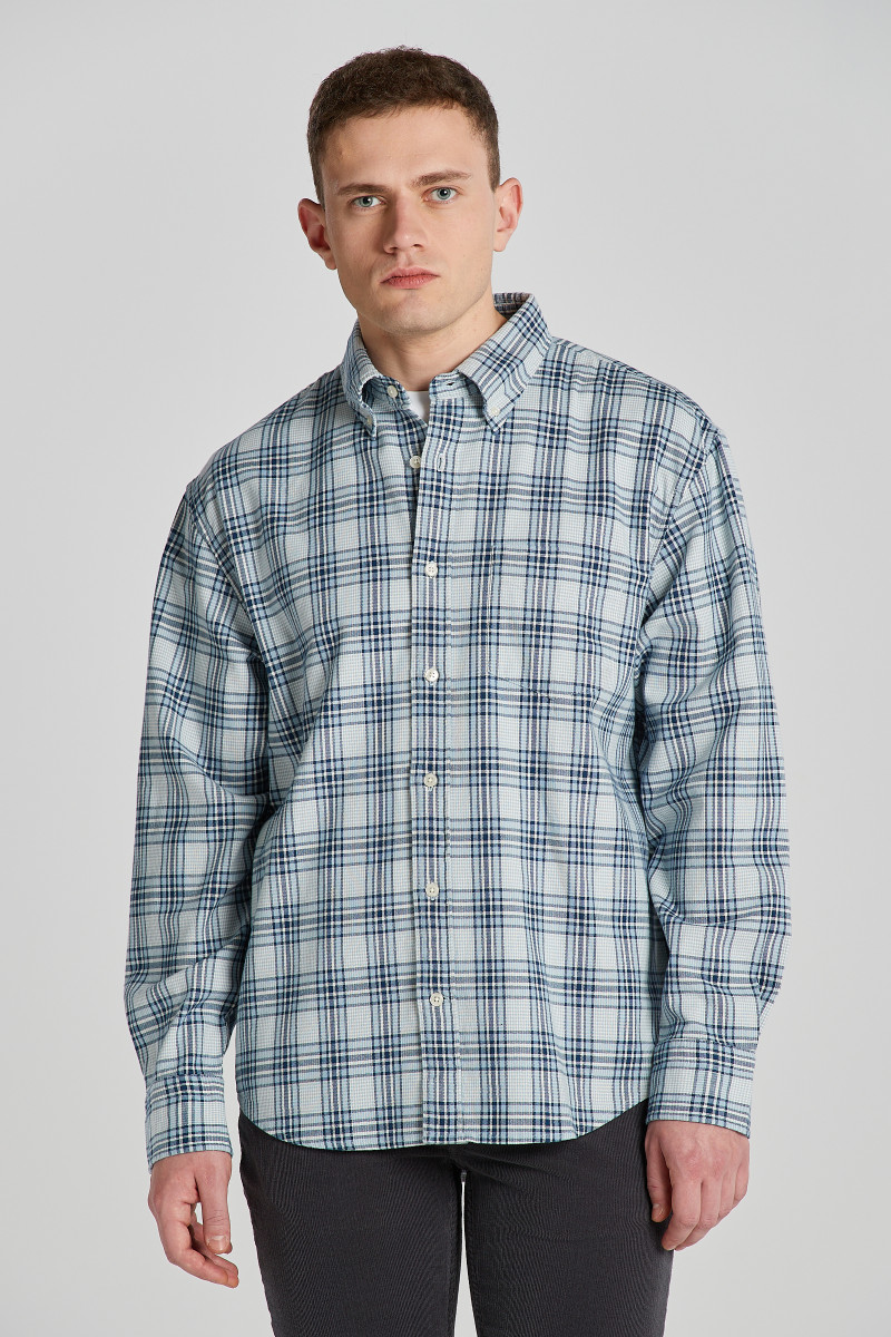 KOŠEĽA GANT REL TEXTURE CHECK SHIRT CREAM