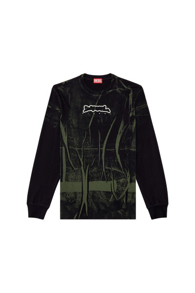 TRIČKO DIESEL T-JUST-LS-N T-SHIRT - Fotografia č. 4