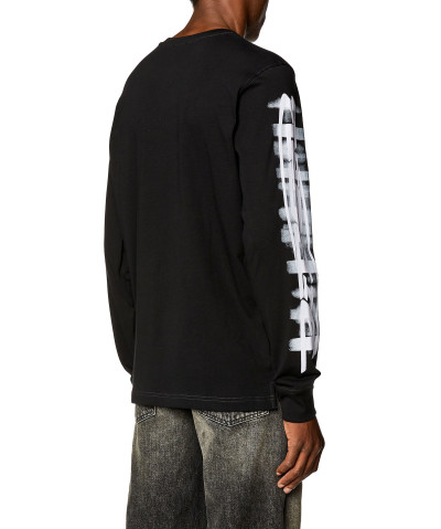 TRIČKO DIESEL T-JUST-LS-SLITS-N2 T-SHIRT - Fotografia č. 3