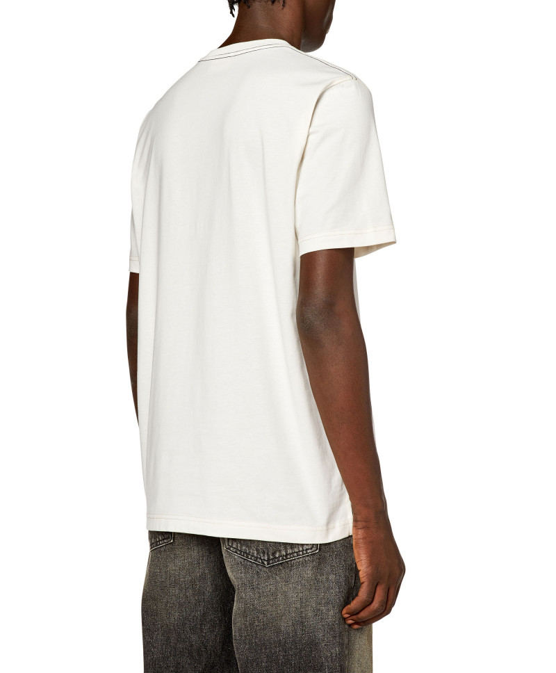 TRIČKO DIESEL T-JUST-SLITS-N6 T-SHIRT OFF WHITE | VERMONT CZ
