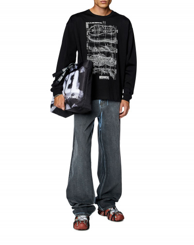 TRIČKO DIESEL T-BOXT-LS-N5 T-SHIRT - Fotografia č. 2