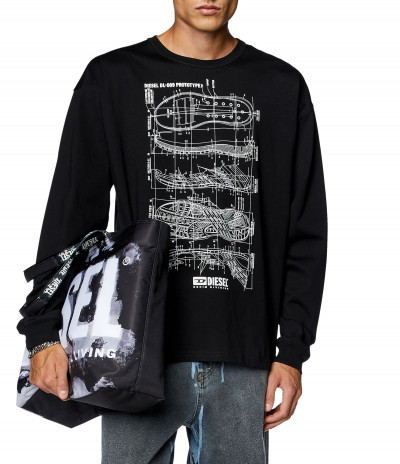 TRIČKO DIESEL T-BOXT-LS-N5 T-SHIRT - Fotografia č. 1