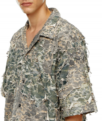 KOŠEĽA DIESEL S-HOCKNEY-CAMU SHIRT - Fotografia č. 5