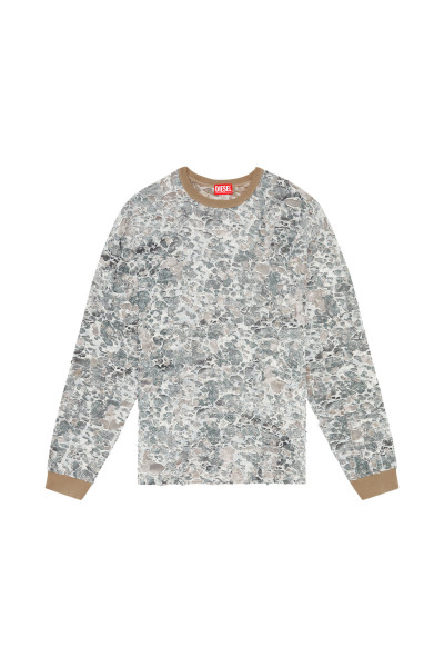 TRIČKO DIESEL T-BOXT-LS-CAMU T-SHIRT - Fotografia č. 5