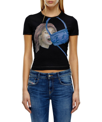 TRIČKO DIESEL T-UNCUTIE-LONG-N19 T-SHIRT - Fotografia č. 1