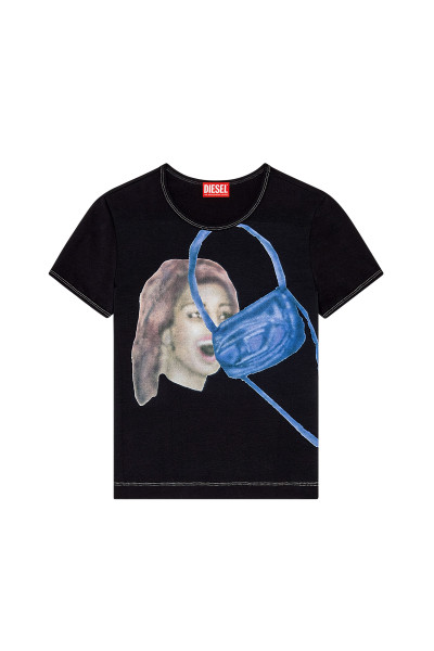 TRIČKO DIESEL T-UNCUTIE-LONG-N19 T-SHIRT - Fotografia č. 3