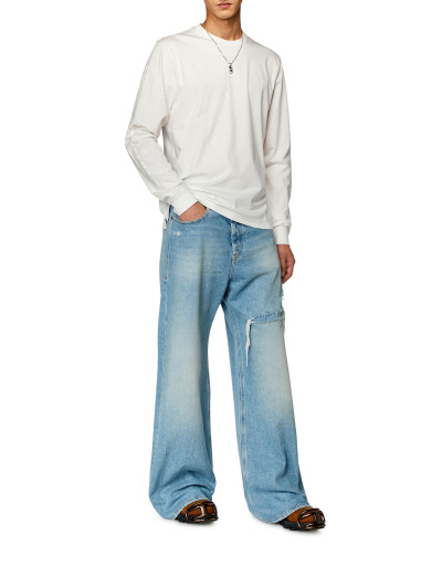 TRIČKO DIESEL T-MUST-LS-SLITS-N2 T-SHIRT - Fotografia č. 2