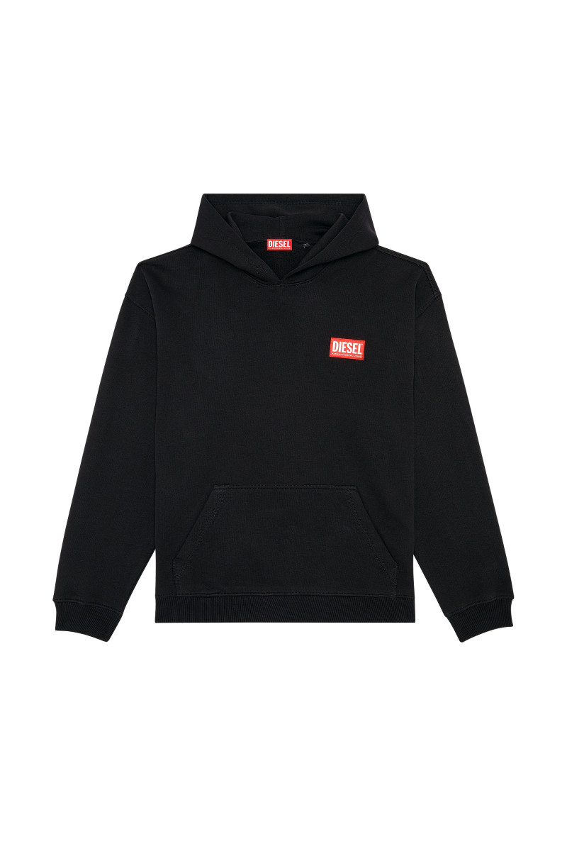MIKINA DIESEL S-NLABEL-HOOD-L1 SWEAT-SHIRT BLACK | VERMONT CZ