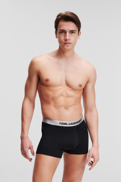 SPODNÁ BIELIZEŇ KARL LAGERFELD METALLIC ELASTIC TRUNK SET 3-PACK - Fotografia č. 2