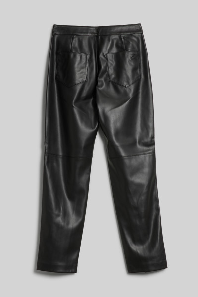KALHOTY KARL LAGERFELD FAUX LEATHER ZIP PANTS - Fotografie č. 2