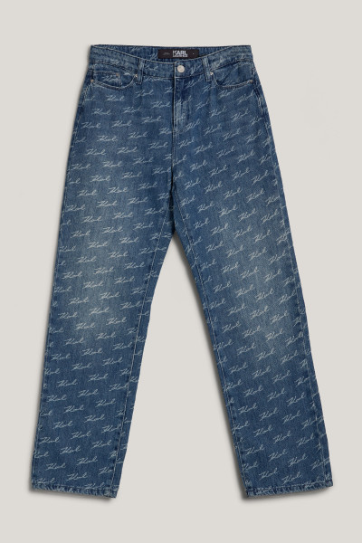 DŽÍNSY KARL LAGERFELD KARL AOP GF DENIM PANTS - Fotografia č. 1