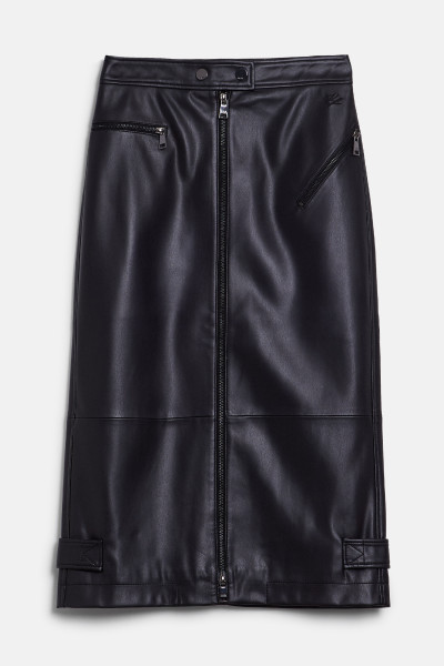 SUKŇA KARL LAGERFELD FAUX LEATHER BIKER SKIRT - Fotografia č. 2