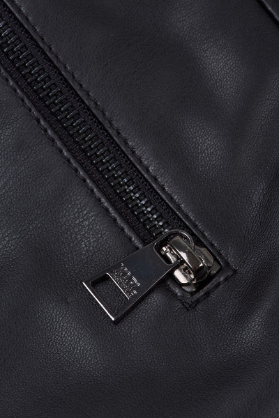 SUKŇA KARL LAGERFELD FAUX LEATHER BIKER SKIRT - Fotografia č. 4