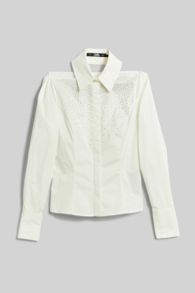 KOŠEĽA KARL LAGERFELD FITTED RHINESTONE SHIRT - Fotografia č. 1