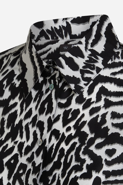 BLÚZKA KARL LAGERFELD ANIMAL PRINT SILK SHIRT - Fotografia č. 7