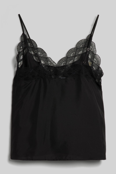 BLÚZKA KARL LAGERFELD FAN LACE SILK CAMISOLE - Fotografia č. 2