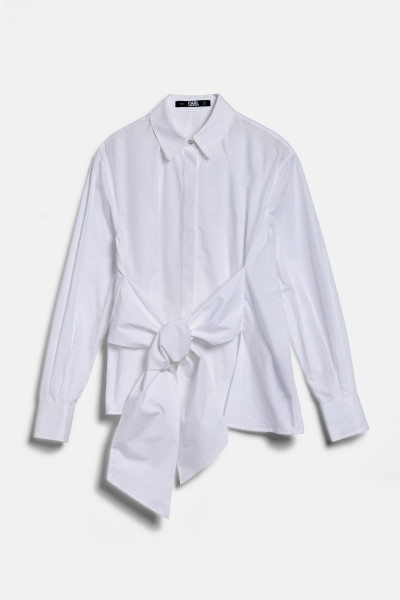 KOŠEĽA KARL LAGERFELD WAIST WRAP POPLIN SHIRT - Fotografia č. 1
