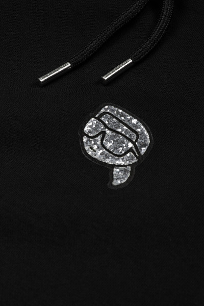 MIKINA KARL LAGERFELD IKONIK 2.0 GLITTER HOODIE - Fotografie č. 3