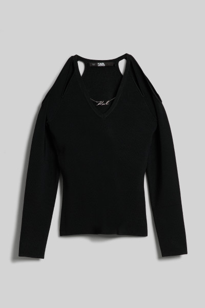 SVETER KARL LAGERFELD CUT OUT KNIT SWEATER - Fotografia č. 1
