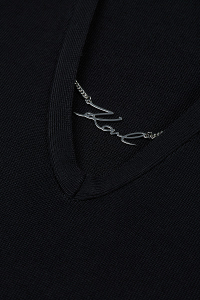 SVETER KARL LAGERFELD CUT OUT KNIT SWEATER - Fotografia č. 3