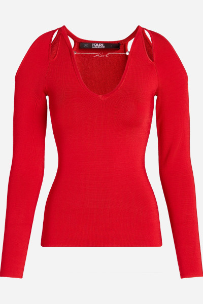 SVETER KARL LAGERFELD CUT OUT KNIT SWEATER - Fotografia č. 5