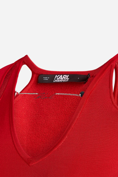 SVETER KARL LAGERFELD CUT OUT KNIT SWEATER - Fotografia č. 7