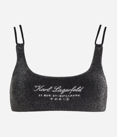 FÜRDŐRUHA KARL LAGERFELD HOTEL KARL LUREX BIKINI TOP - Kép 6