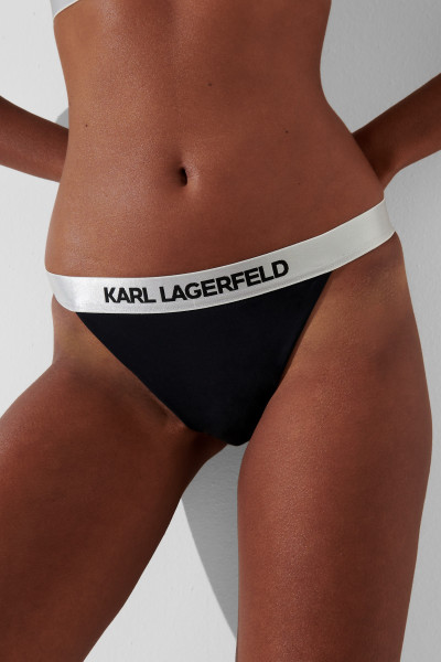 PLAVKY KARL LAGERFELD LOGO BIKINI BOTTOM W/ ELASTIC - Fotografia č. 4