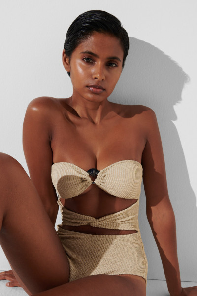 PLAVKY KARL LAGERFELD KARL DNA STRAPLESS SWIMSUIT - Fotografie č. 4