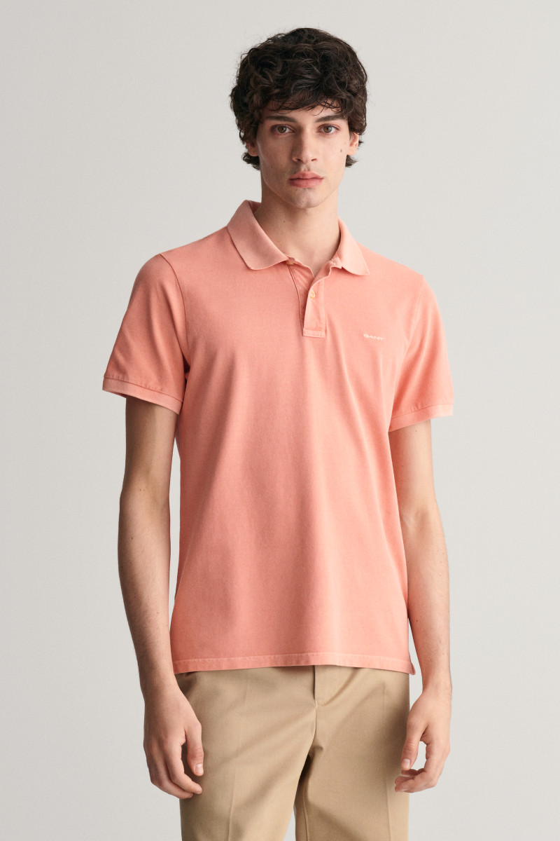 E-shop POLOKOŠILE GANT SUNFADED PIQUE SS RUGGER PEACHY PINK