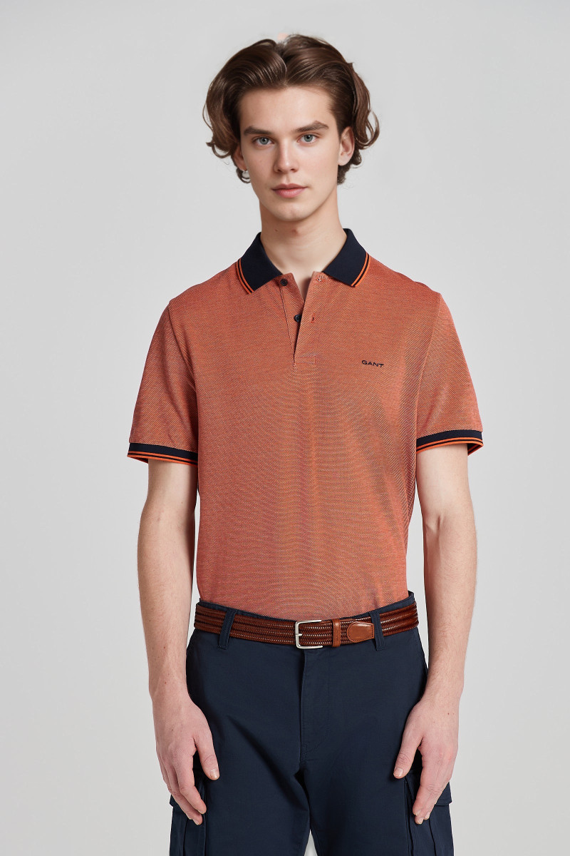 E-shop POLOKOŠILE GANT 4-COL OXFORD SS PIQUE SWEET ORANGE