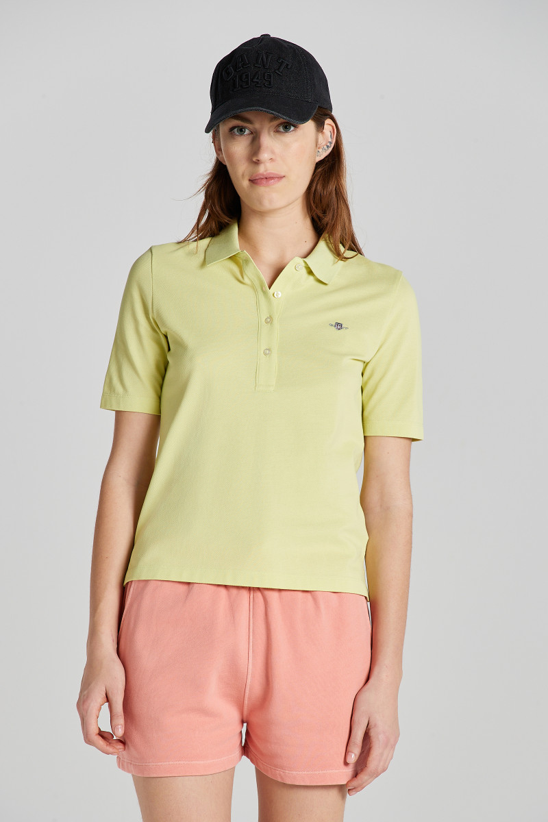 POLOKOŠILE GANT SLIM SHIELD SS PIQUE POLO PASTEL LIME