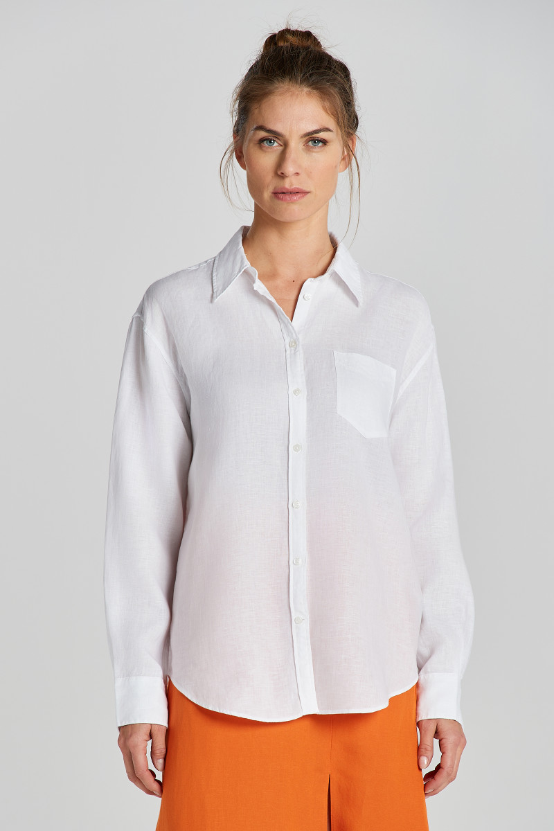 KOŠILE GANT REL LINEN SHIRT WHITE