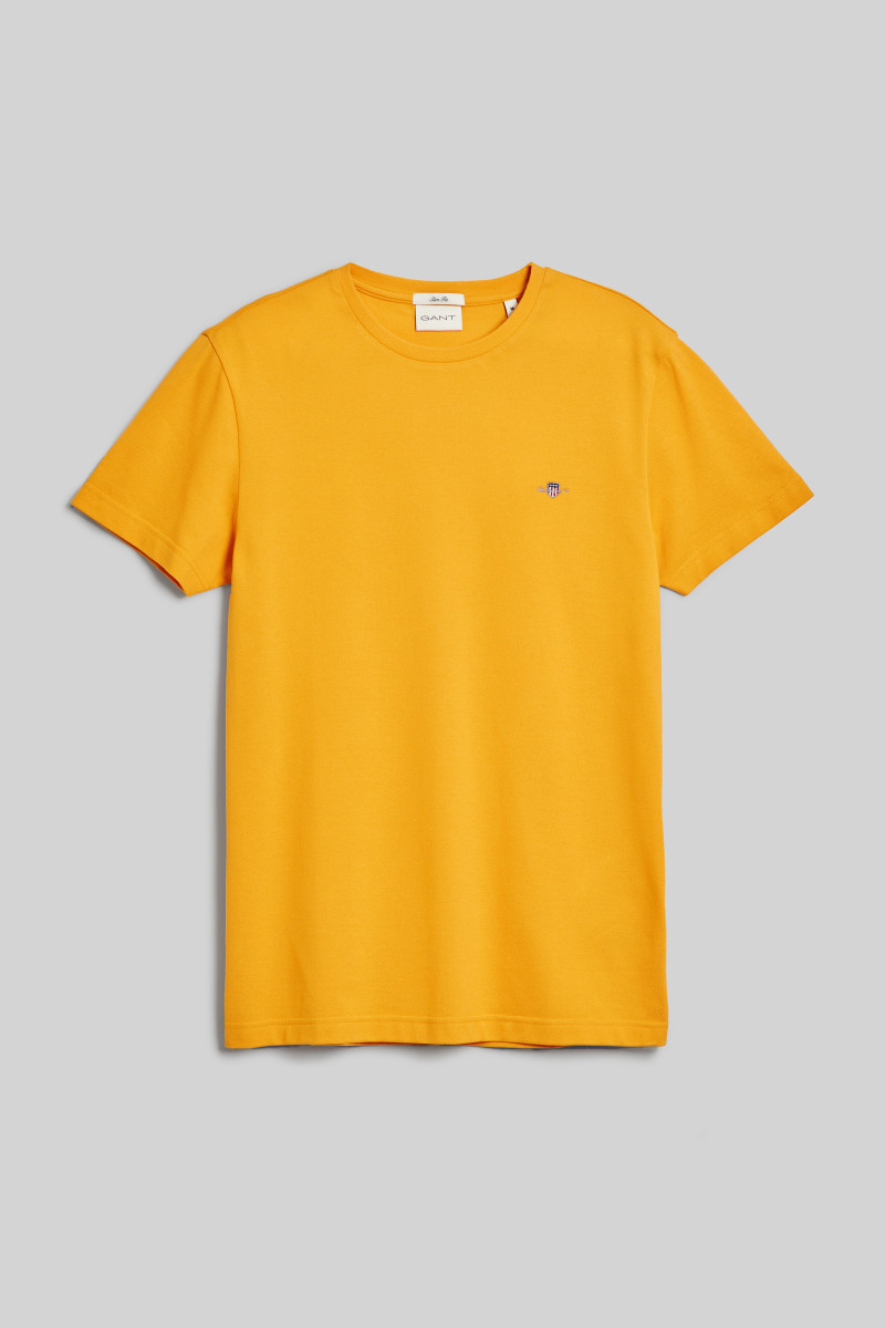 TRIČKO GANT SLIM PIQUE SS T-SHIRT MEDAL YELLOW
