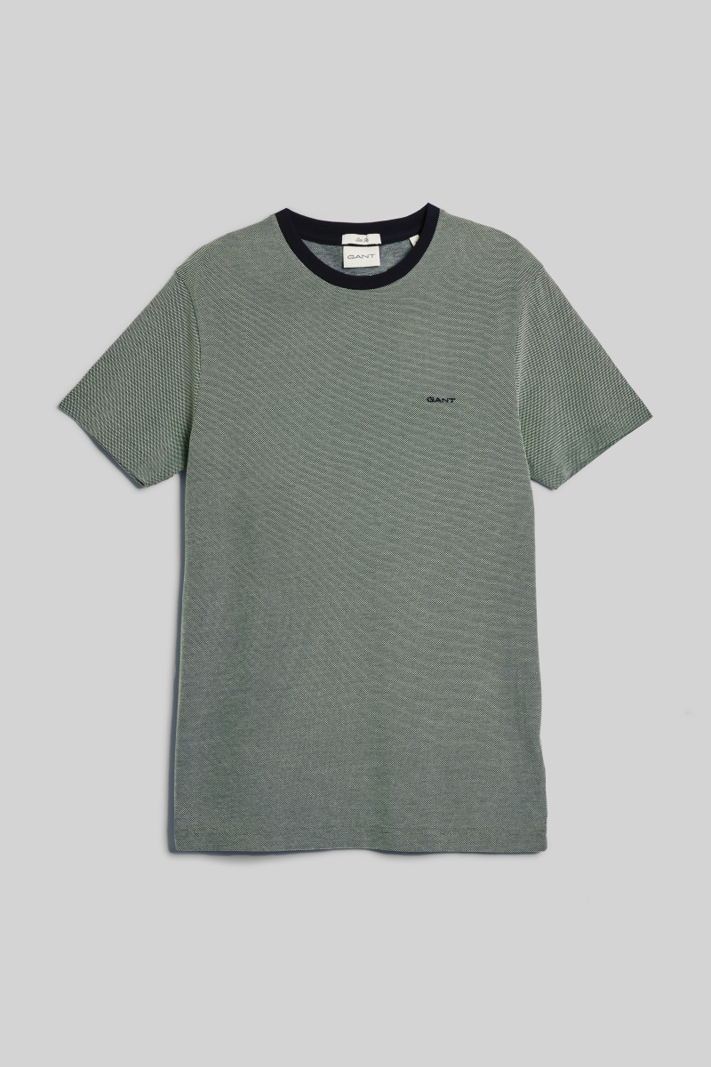 E-shop TRIČKO GANT 4-COL OXFORD SLIM SS T-SHIRT PINE GREEN