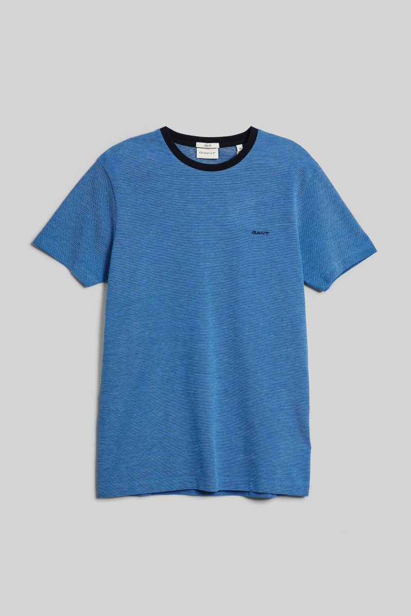 E-shop TRIČKO GANT 4-COL OXFORD SLIM SS T-SHIRT DAY BLUE