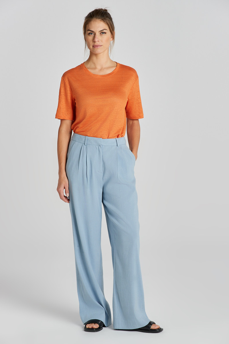 E-shop KALHOTY GANT REL STRETCH LINEN TAILORED PANT DOVE BLUE