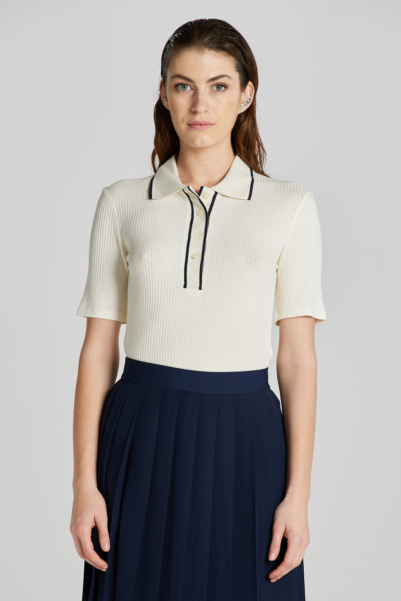 E-shop POLOKOŠILE GANT LIGHTWEIGHT RIBBED SS POLO CREAM