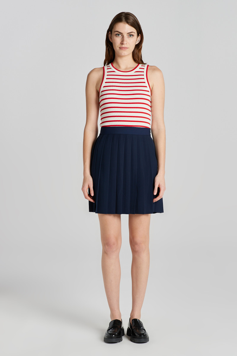 SUKNĚ GANT PLEATED SKIRT CLASSIC BLUE