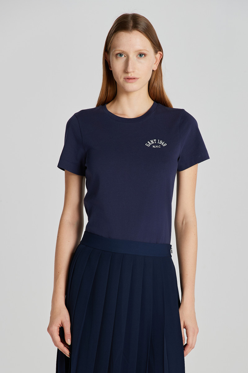 E-shop TRIČKO GANT REG ARCH SS T-SHIRT CLASSIC BLUE