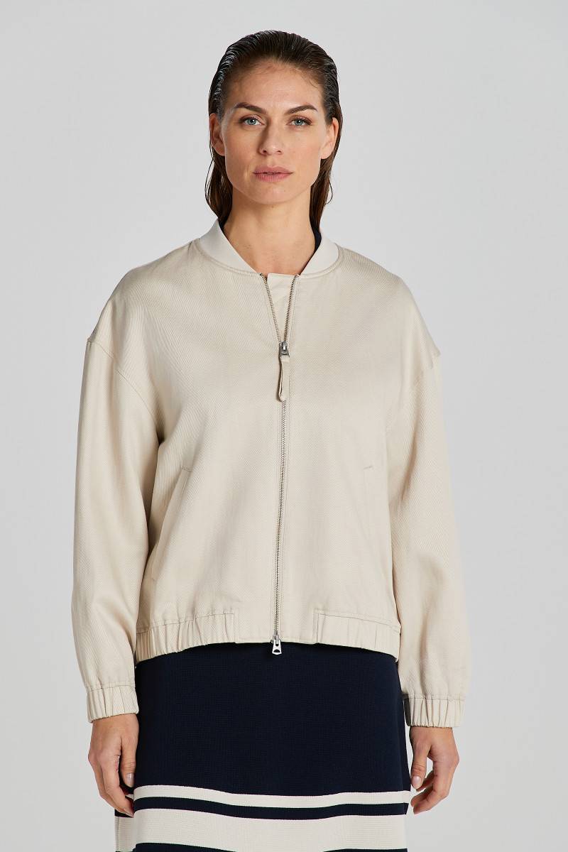 E-shop BUNDA GANT LINEN BLEND BOMBER JACKET SOFT OAT