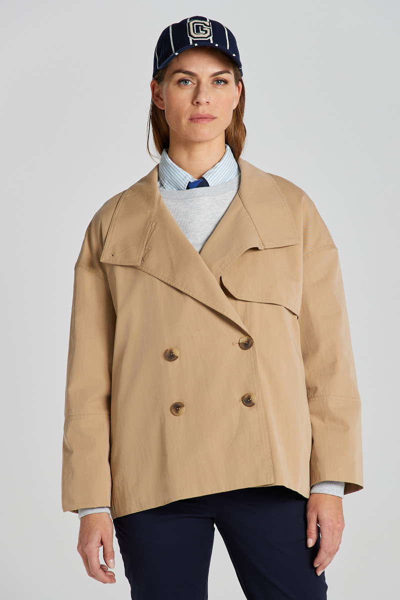 BUNDA GANT MID LENGTH TRENCH JACKET DARK KHAKI