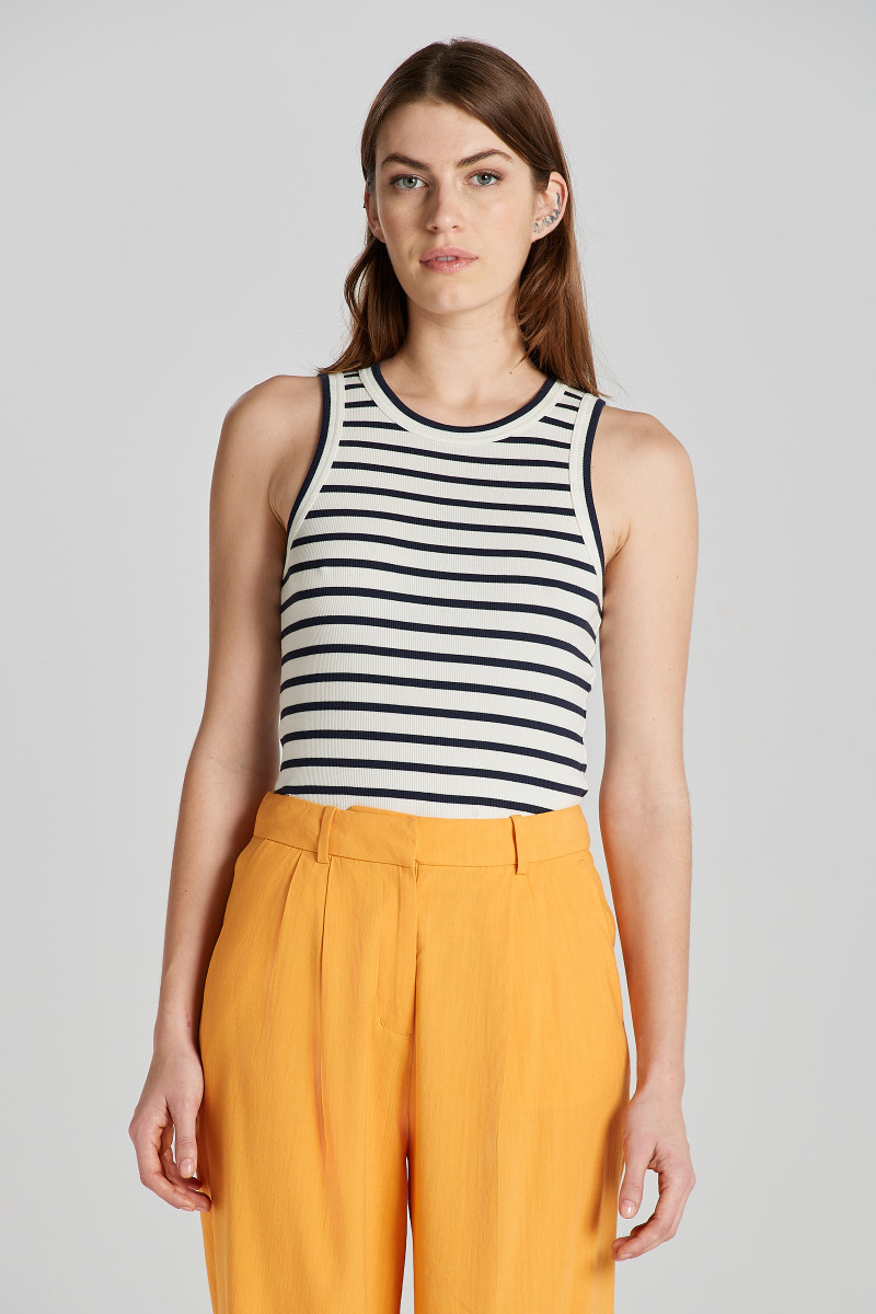 E-shop TOP GANT STRIPED TANK TOP EGGSHELL
